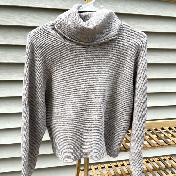 Poof Apparel SUPER SOFT Turtle neck sweater neutral warm stretchy top - Picture 1 of 6
